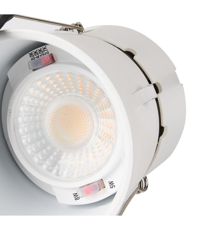 Montauk 5/8W Triac Dimmable 4CCT LED Fire Rated Downlight WITHOUT FASCIA Cut Out: 70mm 800lm 60° Deg IP65 -9