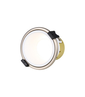 Montauk 5/8W Triac Dimmable 4CCT LED Fire Rated Downlight White Inner & Satin Nickel Trim