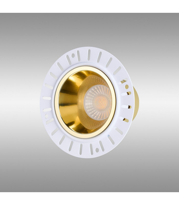 Montauk 5/8W Triac Dimmable 4CCT LED Fire Rated Downlight Trimless Gold Inner Cut Out: 70mm 800lm 60° Deg -10
