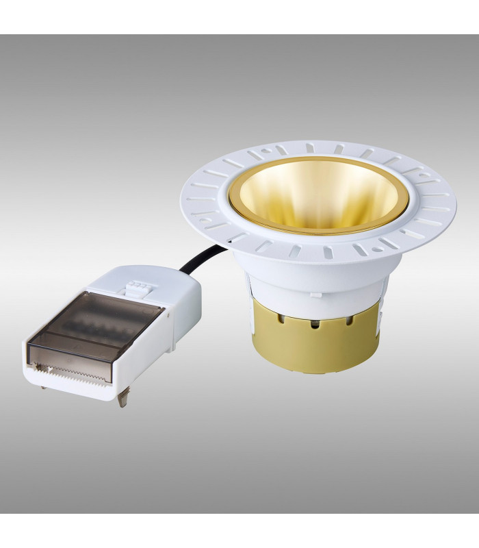 Montauk 5/8W Triac Dimmable 4CCT LED Fire Rated Downlight Trimless Gold Inner Cut Out: 70mm 800lm 60° Deg -11