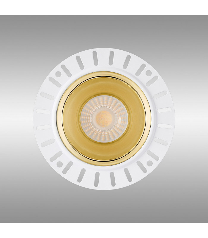 Montauk 5/8W Triac Dimmable 4CCT LED Fire Rated Downlight Trimless Gold Inner Cut Out: 70mm 800lm 60° Deg -12