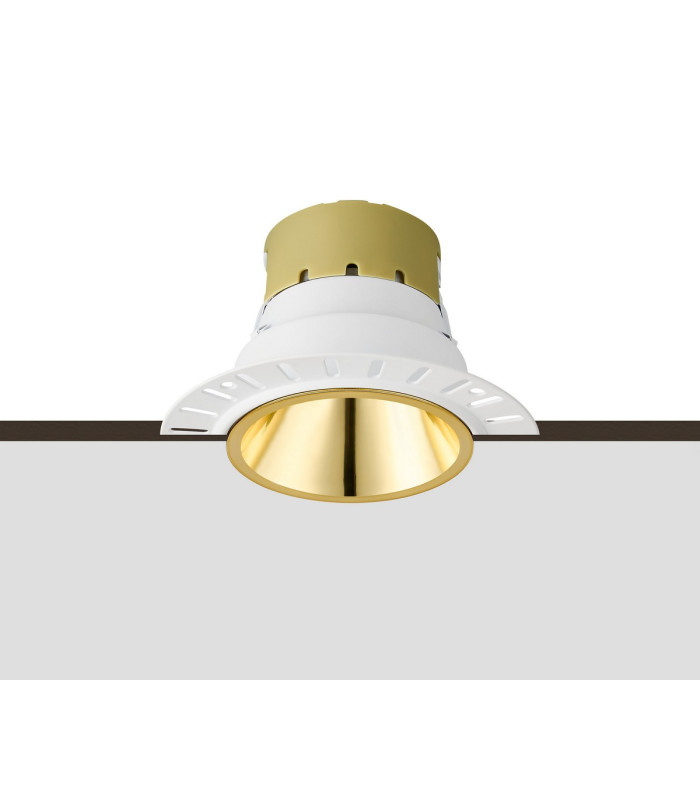Montauk 5/8W Triac Dimmable 4CCT LED Fire Rated Downlight Trimless Gold Inner Cut Out: 70mm 800lm 60° Deg -13