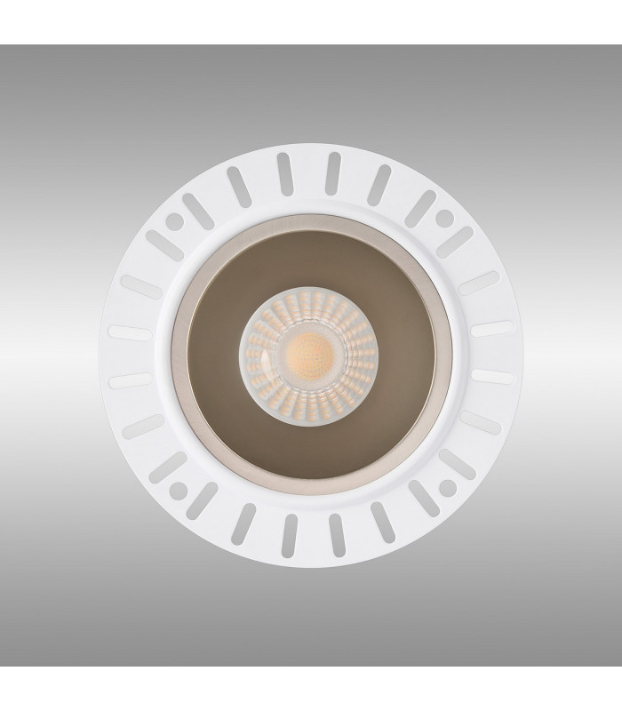 Montauk 5/8W Triac Dimmable 4CCT LED Fire Rated Downlight Trimless Satin Nickel Inner-12