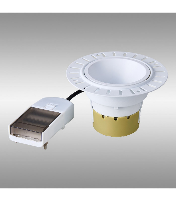 Montauk 5/8W Triac Dimmable 4CCT LED Fire Rated Downlight Trimless White Inner Cut Out: 70mm 800lm 60° Deg -12
