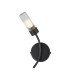 Lancaster Left Wall Lamp 1 Light G9 IP44 Satin Black/Clear Glass-1