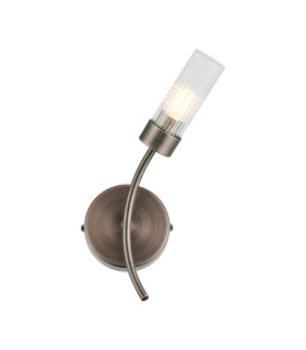 Lancaster Right Wall Lamp 1 Light G9 IP44 Bronze/Clear Glass-1