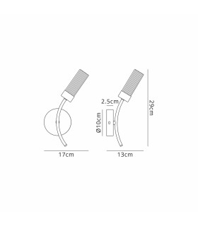 Lancaster Right Wall Lamp 1 Light G9 IP44 Bronze/Clear Glass-2