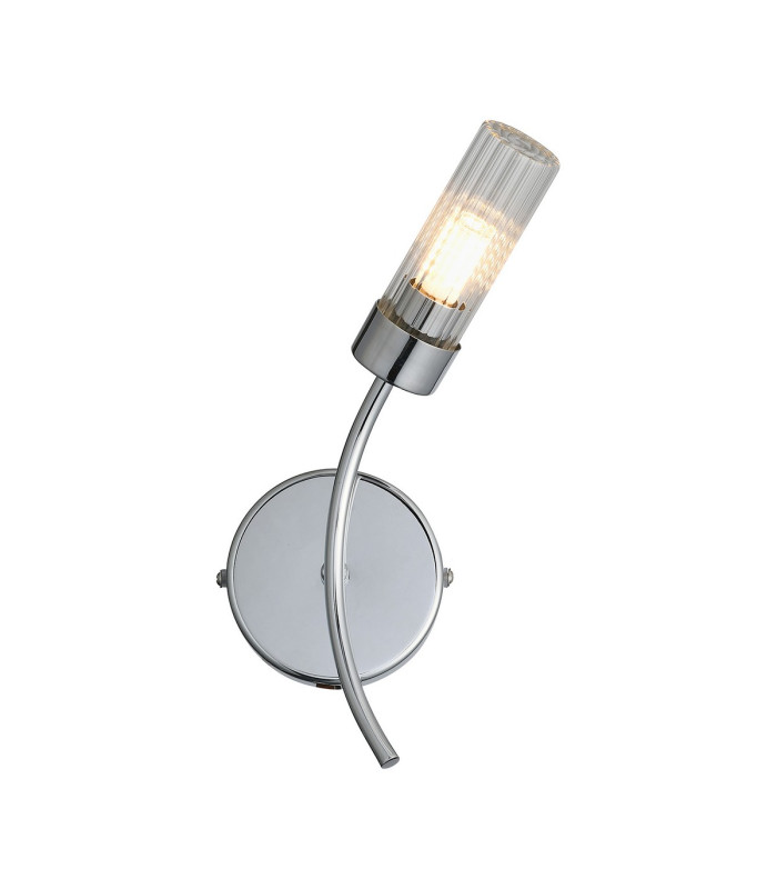 Lancaster Right Wall Lamp 1 Light G9 IP44 Polished Chrome/Clear Glass-1