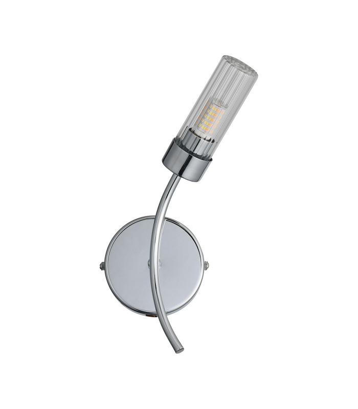 Lancaster Right Wall Lamp 1 Light G9 IP44 Polished Chrome/Clear Glass-4