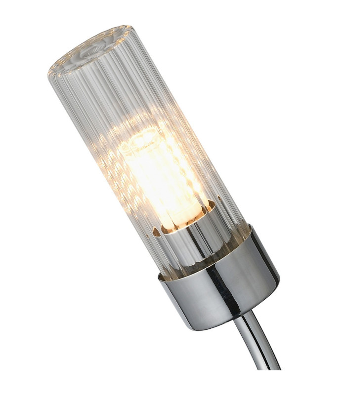 Lancaster Right Wall Lamp 1 Light G9 IP44 Polished Chrome/Clear Glass-6