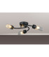 Lancaster 46.5cm Flush Ceiling 3 Light G9 IP44 Satin Black/Clear Glass-3
