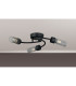 Lancaster 46.5cm Flush Ceiling 3 Light G9 IP44 Satin Black/Clear Glass-7