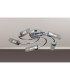 Lancaster 50.5cm Flush Ceiling 5 Light G9 IP44 Polished Chrome/Clear Glass-8