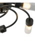 Lancaster 50.5cm Flush Ceiling 5 Light G9 IP44 Satin Black/Clear Glass-7