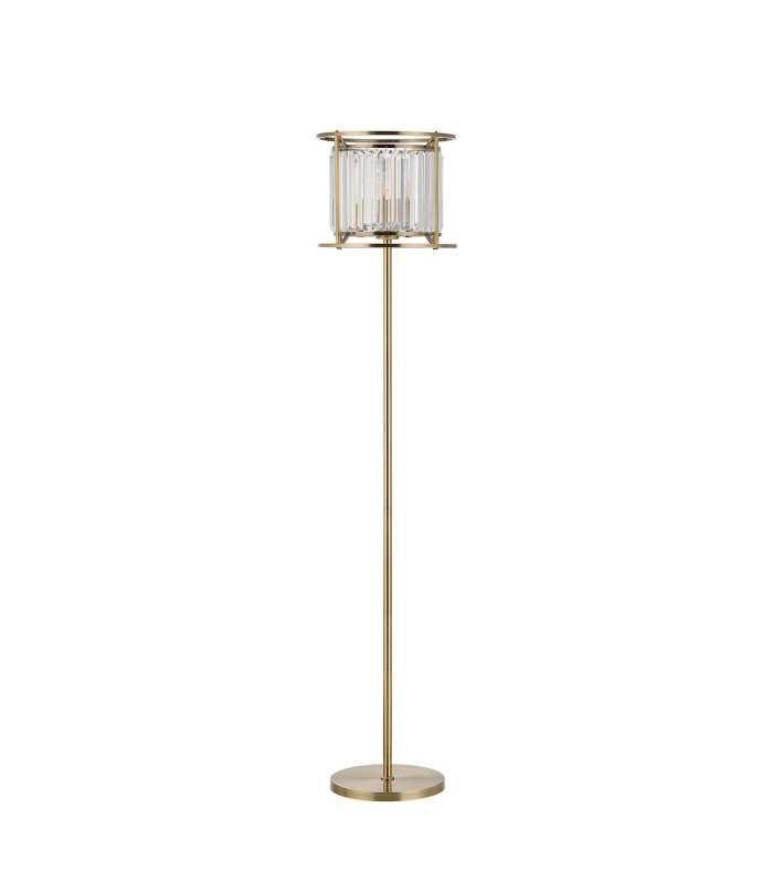 Guilford Floor Lamp 3 x E14 Antique Brass / Clear-4