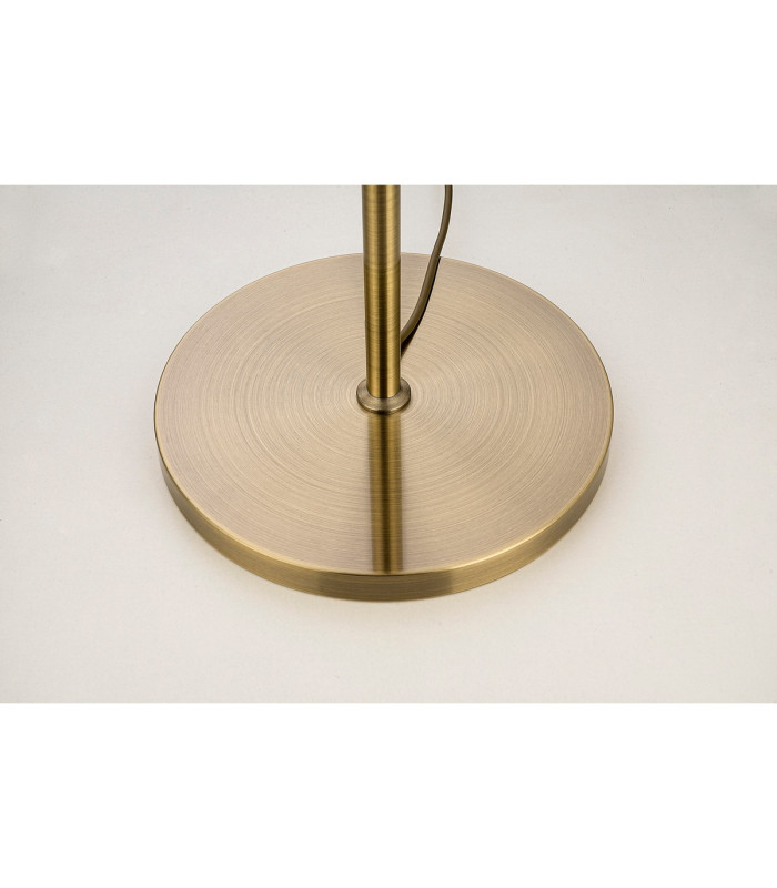 Guilford Floor Lamp 3 x E14 Antique Brass / Clear-9