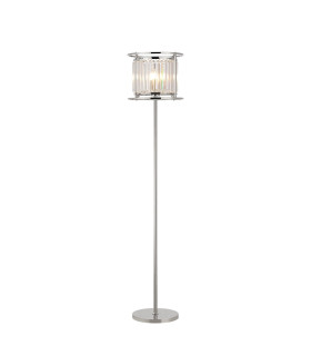 Guilford Floor Lamp 3 x E14 Polished Nickel / Clear-1