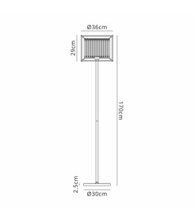 Guilford Floor Lamp 3 x E14 Polished Nickel / Clear-2