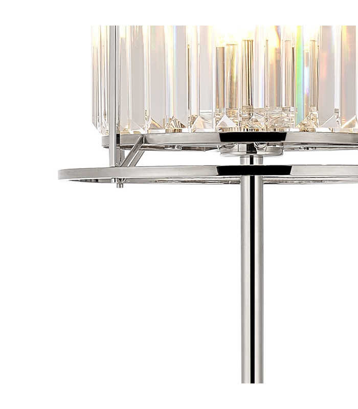 Guilford Floor Lamp 3 x E14 Polished Nickel / Clear-6
