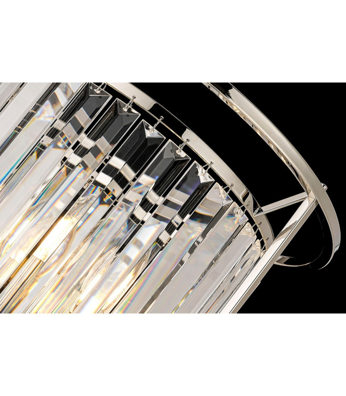 Guilford Floor Lamp 3 x E14 Polished Nickel / Clear-9