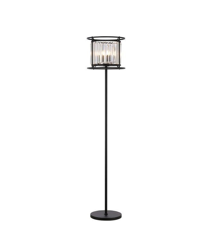 Guilford Floor Lamp 3 x E14 Satin Black / Clear-1