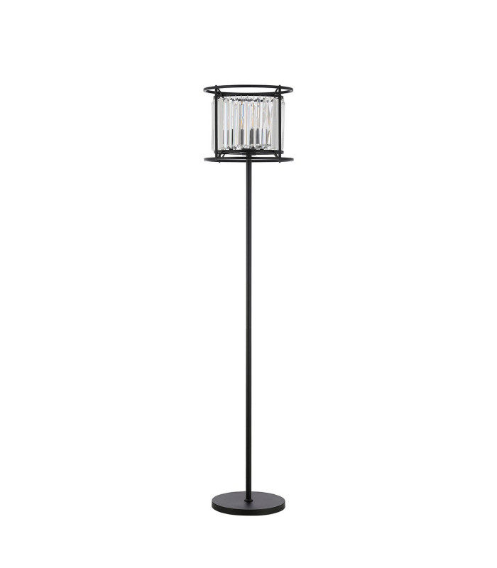 Guilford Floor Lamp 3 x E14 Satin Black / Clear-4