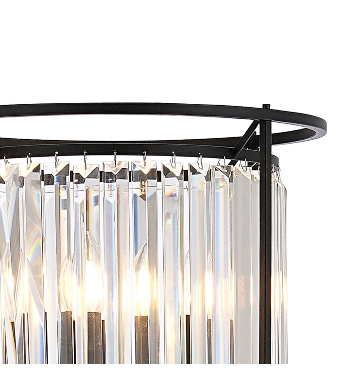 Guilford Floor Lamp 3 x E14 Satin Black / Clear-7