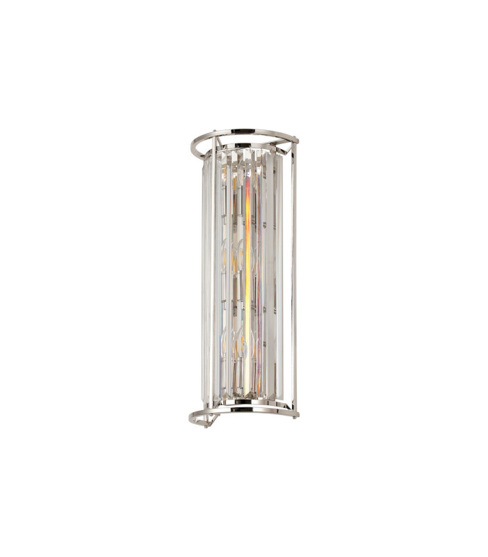 Guilford 57cm Tall Wall Lamp 3 x E14 Polished Nickel / Clear-4
