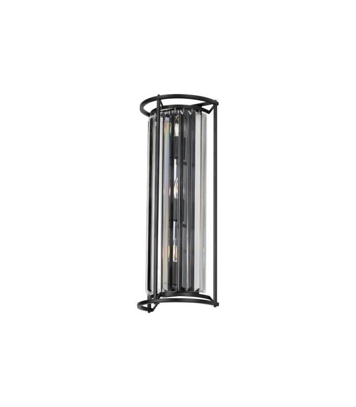 Guilford 57cm Tall Wall Lamp 3 x E14 Satin Black / Clear-4