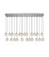 Keene 23 Light G9 Bubble Glass 2m Linear Multiple Pendant Polished Chrome / Clear Glass Item Weight: 36.8kg-1
