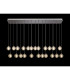 Keene 23 Light G9 Bubble Glass 2m Linear Multiple Pendant Polished Chrome / Clear Glass Item Weight: 36.8kg-3