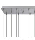 Keene 23 Light G9 Bubble Glass 2m Linear Multiple Pendant Polished Chrome / Clear Glass Item Weight: 36.8kg-6