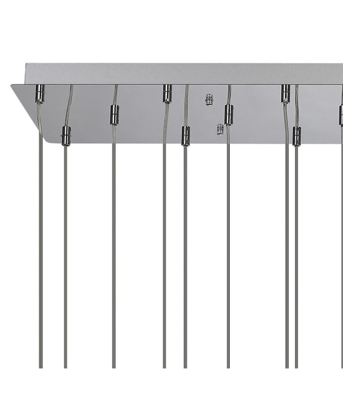 Keene 23 Light G9 Bubble Glass 2m Linear Multiple Pendant Polished Chrome / Clear Glass Item Weight: 36.8kg-6