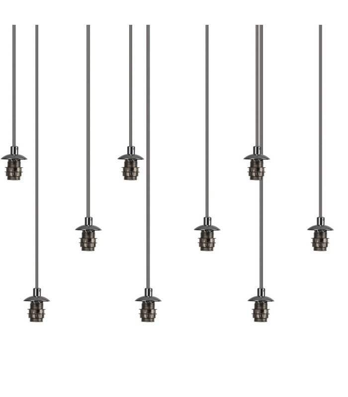 Keene 23 Light G9 Bubble Glass 2m Linear Multiple Pendant Polished Chrome / Clear Glass Item Weight: 36.8kg-7