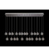 Keene 23 Light G9 Bubble Glass 2m Linear Multiple Pendant Polished Chrome / Clear Glass Item Weight: 36.8kg-11