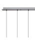 Keene 7 Light G9 Bubble Glass 1.8m Linear Multiple Pendant Polished Chrome / Clear Glass-5