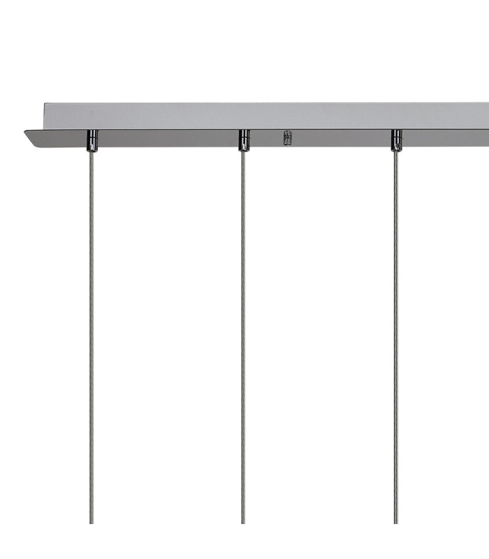 Keene 7 Light G9 Bubble Glass 1.8m Linear Multiple Pendant Polished Chrome / Clear Glass-5