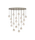 Keene 20 Light G9 Bubble Glass 10 x 3m / 4m Oval Multiple Pendant Polished Chrome / Clear Glass Item Weight: 30.5kg-1