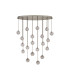 Keene 20 Light G9 Bubble Glass 10 x 3m / 4m Oval Multiple Pendant Polished Chrome / Clear Glass Item Weight: 30.5kg-4