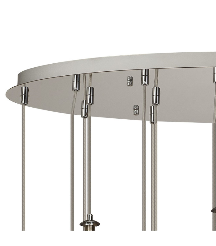 Keene 20 Light G9 Bubble Glass 10 x 3m / 4m Oval Multiple Pendant Polished Chrome / Clear Glass Item Weight: 30.5kg-5