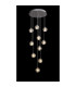 Keene 43cm 10 Light G9 Bubble Glass 2m Round Multiple Pendant Polished Chrome / Clear Glass Item Weight: 15kg-3