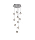 Keene 43cm 10 Light G9 Bubble Glass 2m Round Multiple Pendant Polished Chrome / Clear Glass Item Weight: 15kg-4
