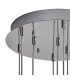 Keene 43cm 10 Light G9 Bubble Glass 2m Round Multiple Pendant Polished Chrome / Clear Glass Item Weight: 15kg-5