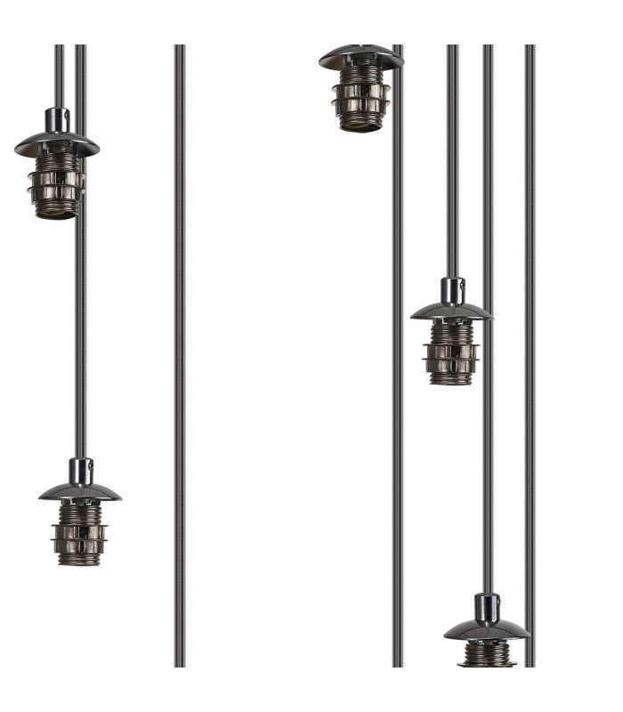 Keene 43cm 10 Light G9 Bubble Glass 2m Round Multiple Pendant Polished Chrome / Clear Glass Item Weight: 15kg-6