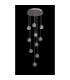 Keene 43cm 10 Light G9 Bubble Glass 2m Round Multiple Pendant Polished Chrome / Clear Glass Item Weight: 15kg-10