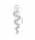 Keene 52cm 20 Light G9 Bubble Glass 10 x 3m / 4m Round Multiple Pendant Polished Chrome / Clear Glass Item Weight: 30.19kg-2