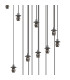 Keene 52cm 20 Light G9 Bubble Glass 10 x 3m / 4m Round Multiple Pendant Polished Chrome / Clear Glass Item Weight: 30.19kg-5