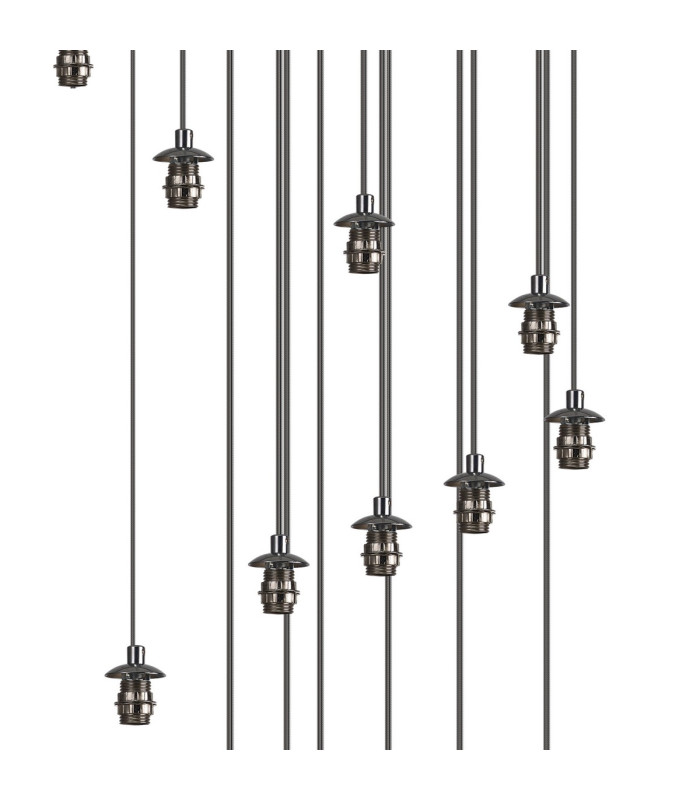 Keene 52cm 20 Light G9 Bubble Glass 10 x 3m / 4m Round Multiple Pendant Polished Chrome / Clear Glass Item Weight: 30.19kg-5