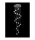 Keene 52cm 20 Light G9 Bubble Glass 10 x 3m / 4m Round Multiple Pendant Polished Chrome / Clear Glass Item Weight: 30.19kg-9