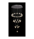 Keene 62cm 30 Light G9 Bubble Glass 10 x 3m / 4m / 5m Round Multiple Pendant Polished Chrome / Clear Glass Item-3